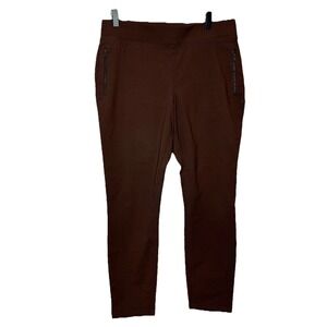 Toad & Co Pants Womens 12 Brown Rover Moto Crop Stretch Pockets Hiking Outdoors